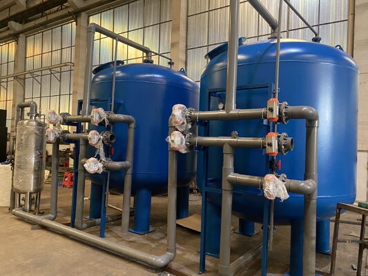 Accesorios para tratamiento de agua con arena de cuarzo, Carcasa de filtro de acero inoxidable a presión 0.05Mpa - 0.07MPA